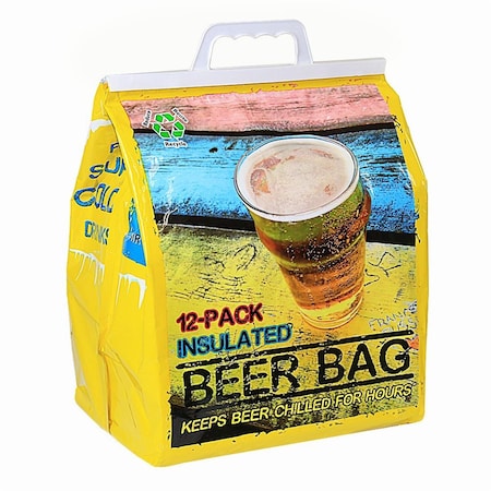 Jay Bags Beer 12 Pack Reusable Insulated Drink Bag - Yellow PQ-46